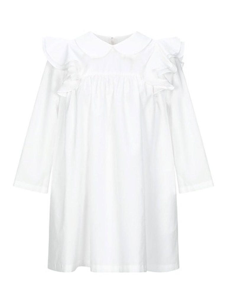 Comme Des Garcons Girl White Baby Doll Ruffled Blouse